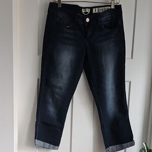 Classic Navy Women's Cropped Jeans